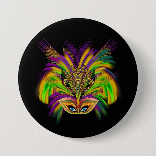 Mardi-Gras-Mask-The-Queen-V-3 Button (Vorderseite)
