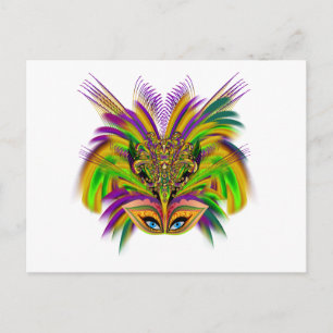 Mardi-Gras-Mask-The-Queen-V-3 Postkarte