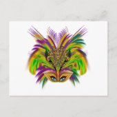 Mardi-Gras-Mask-The-Queen-V-3 Postkarte (Vorderseite)