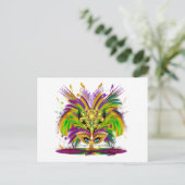 Mardi-Gras-Mask-The-Queen-V-4 Postkarte (Stehend Vorderseite)