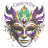 Mardi Gras Mask Thunder_Cove Aufkleber (Vorderseite)