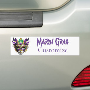 Mardi Gras Mask Thunder_Cove Autoaufkleber