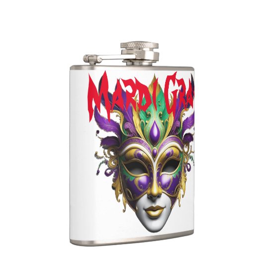 Mardi Gras Mask Thunder_Cove Flachmann (Rechts)