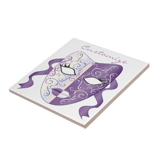 Mardi Gras Mask Thunder_Cove Fliese (Seite)