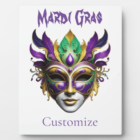 Mardi Gras Mask Thunder_Cove Fotoplatte (Vorderseite)