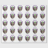 Mardi Gras Mask Thunder_Cove Geschenkpapier (Flach)