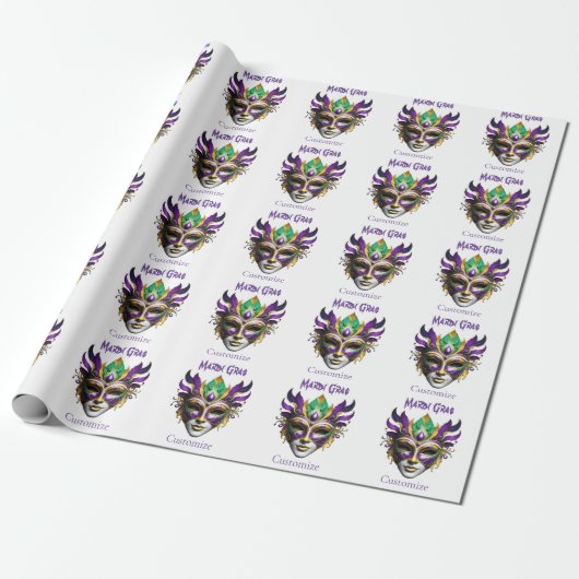 Mardi Gras Mask Thunder_Cove Geschenkpapier (Ungerollt)