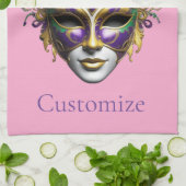 Mardi Gras Mask Thunder_Cove Geschirrtuch (Gefaltet)