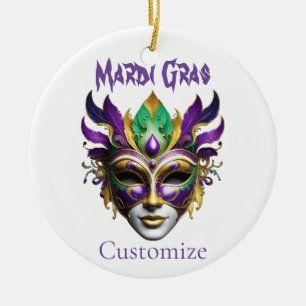 Mardi Gras Mask Thunder_Cove Keramik Ornament