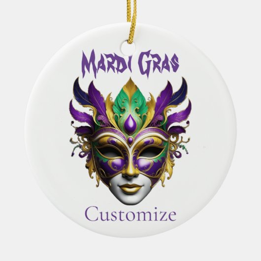 Mardi Gras Mask Thunder_Cove Keramik Ornament (Vorne)