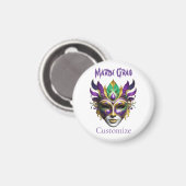 Mardi Gras Mask Thunder_Cove Magnet (Vorderseite/Rückseite)