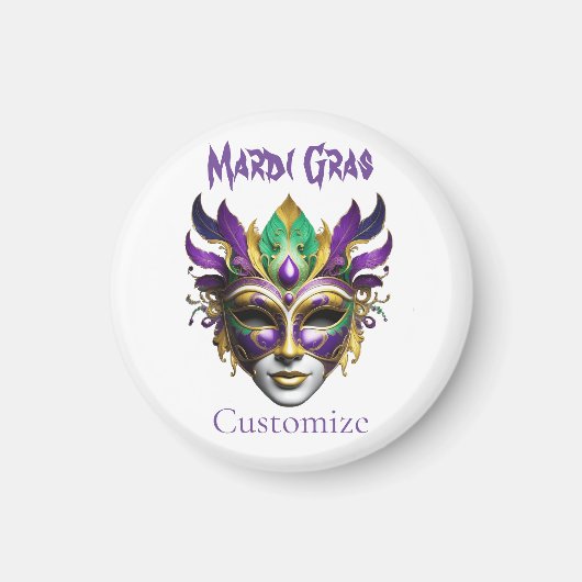 Mardi Gras Mask Thunder_Cove Magnet (Vorne)