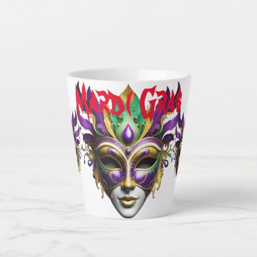 Mardi Gras Mask Thunder_Cove Milchtasse (Vorderseite)