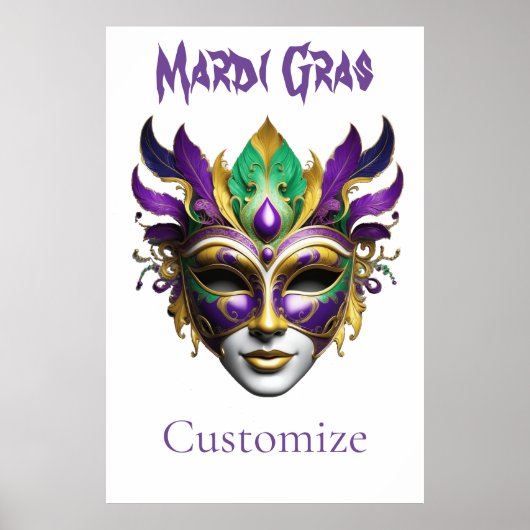 Mardi Gras Mask Thunder_Cove Poster (Vorne)