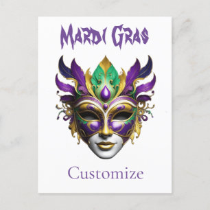 Mardi Gras Mask Thunder_Cove Postkarte