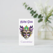Mardi Gras Mask Thunder_Cove Visitenkarte (Stehend Vorderseite)
