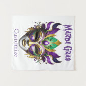 Mardi Gras Mask Thunder_Cove Wandteppich (Vorderseite (Horizontal))