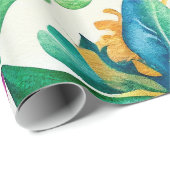 Mardi Gras Mask Wrapping Paper Geschenkpapier (Rolleneckpunkt)