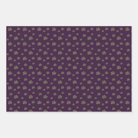 Mardi Gras Mask Wrapping Paper Set Geschenkpapier Set (Vorderseite 3)