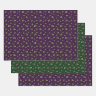 Mardi Gras Mask Wrapping Paper Set Geschenkpapier Set