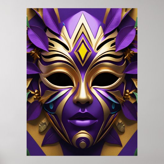 Mardi Gras Maske 1 Karneval Spirit Poster (Vorne)