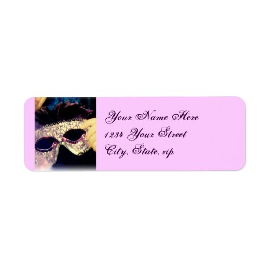 Mardi Gras Maske-Adresseetiketten (Vorne)