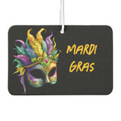 Mardi Gras Maske auf schwarzen Imitaten Wrapped Ca Autolufterfrischer