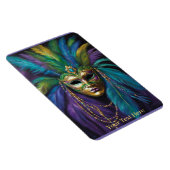 Mardi Gras Maske Beads Karneval Custom Text Magnet (Rechte Seite)