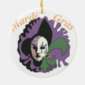 Mardi Gras maske Cake Keramik Ornament (Hinten)