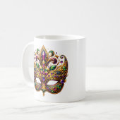 Mardi Gras Maske  Kaffeetasse (Vorderseite Links)