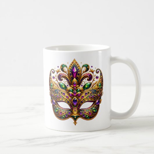 Mardi Gras Maske  Kaffeetasse (Rechts)