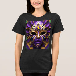 Mardi Gras Maske Karneval Spirit Women's Tri-Blend Shirt