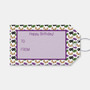 Mardi Gras Maske Lila grüne Imitate Gold Black Geschenkanhänger