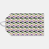 Mardi Gras Maske Lila grüne Imitate Gold Black Geschenkanhänger (Rückseite Horizontal)