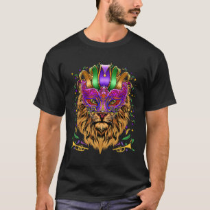 Mardi Gras Maske Löwenliebhaber Geschenke T-Shirt