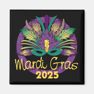 Mardi Gras Maske Magnet - 2025