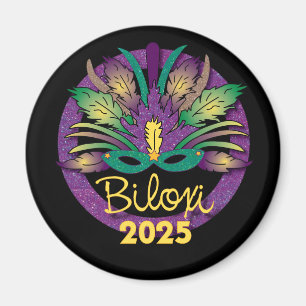 Mardi Gras Maske Magnet - 2025 - Biloxi, MS