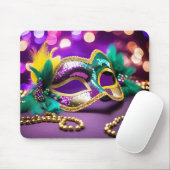 Mardi Gras Maske mit Bokeh Lighting Mousepad (Mit Mouse)