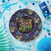 Mardi Gras-Maske Pappteller (Party)