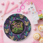 Mardi Gras-Maske Pappteller (Party)