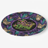 Mardi Gras-Maske Pappteller (Schrägansicht)