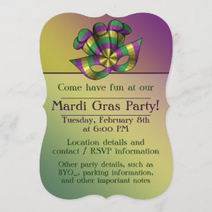 Mardi Gras Maske Party Einladung