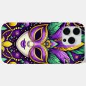 Mardi Gras maske/perlen/Lilie Case-Mate iPhone Hülle (Rückseite (Horizontal))