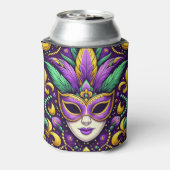 Mardi Gras maske/perlen/Lilie Dosenkühler (Kanne Rückseite)