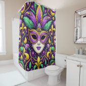 Mardi Gras maske/perlen/Lilie Duschvorhang (Beispiel)