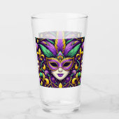 Mardi Gras maske/perlen/Lilie Glas (Vorderseite)