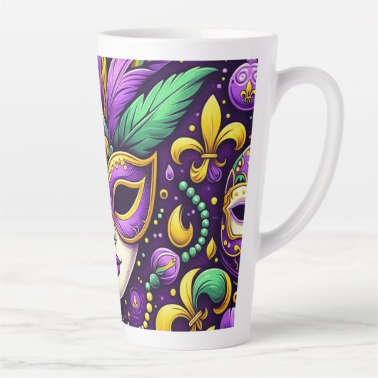 Mardi Gras maske/perlen/Lilie Milchtasse (Rechts)