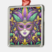 Mardi Gras maske/perlen/Lilie Ornament Aus Metall (Links)