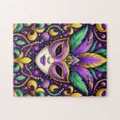Mardi Gras maske/perlen/Lilie Puzzle (Horizontal)