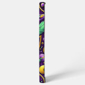 Mardi Gras maske/perlen/Lilie Samsung Galaxy Hülle (Linke Seite)